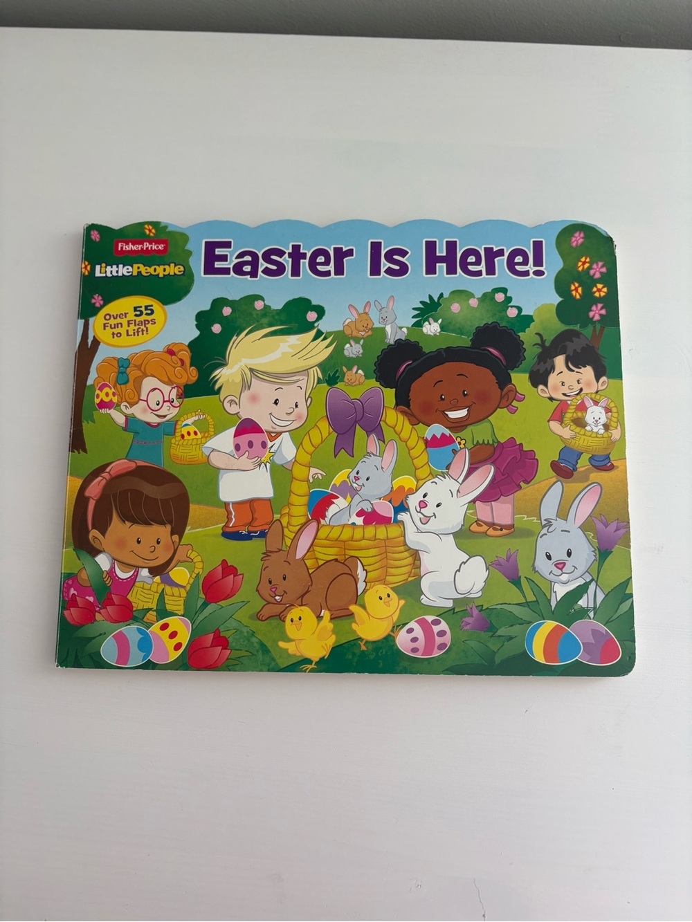 Fisher-Price Little People Easter Is Here! Board Book - Purple, Green, Yellow